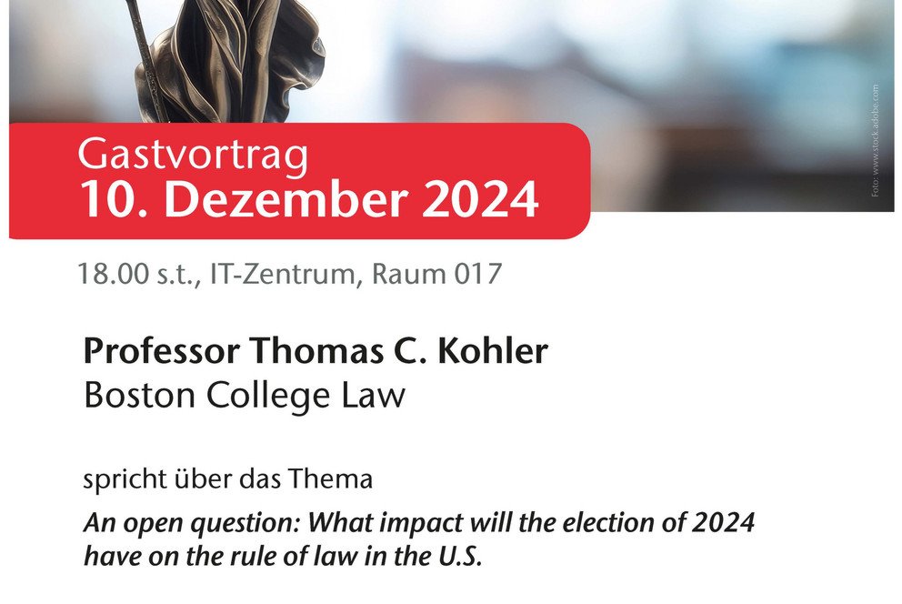 Plakat zum Gastvortrag